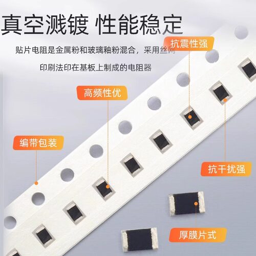 0603 0805 1206 0402贴片电阻器元件1k2k4.7k10k47k100k10欧姆100 - 图2