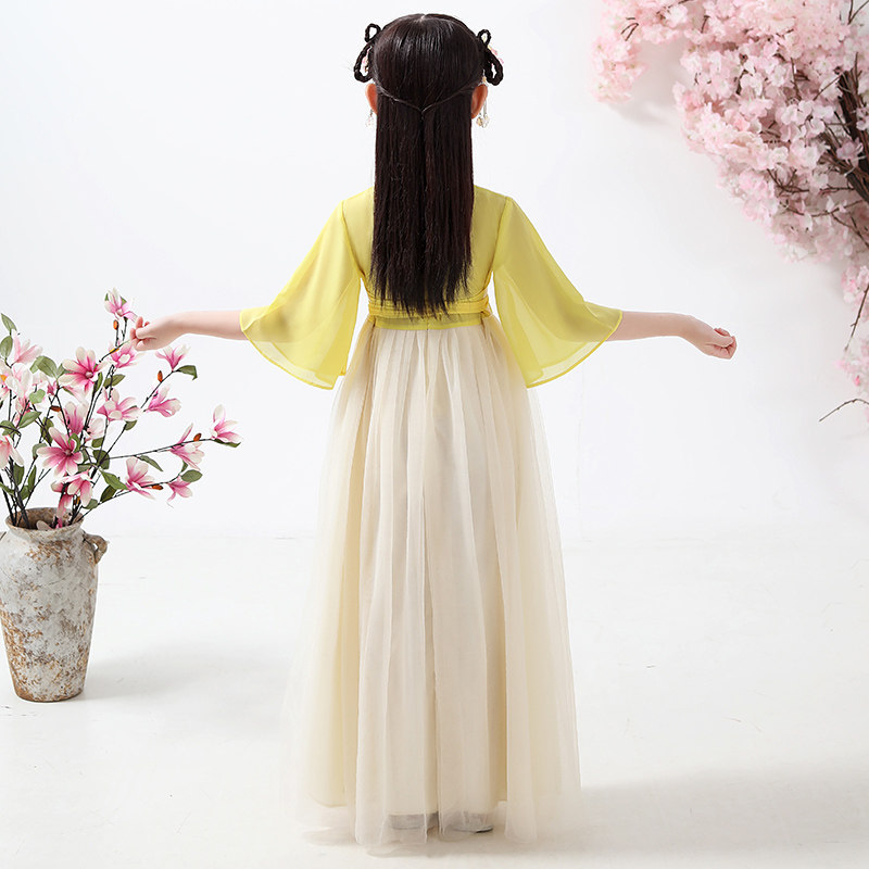 汉服女童超仙儿童夏装中国风连衣裙 安妮优儿唐装