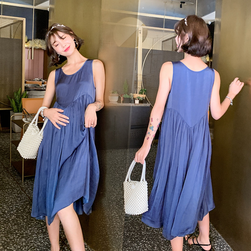 2022孕妇夏天潮装孕妈宽松背心裙 孕雅姿连衣裙