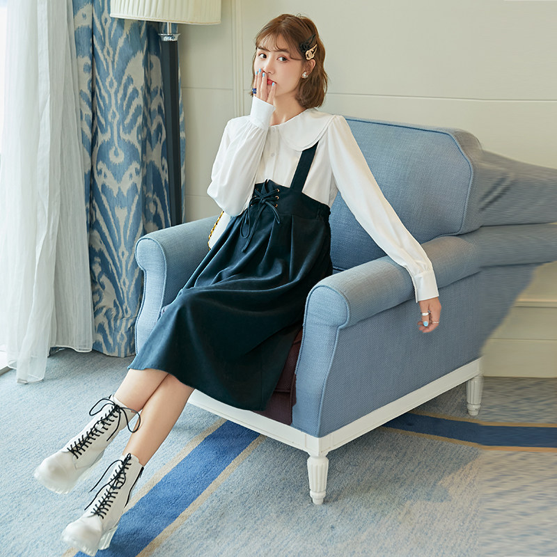 孕妇装秋冬新品时尚款两件套裙子 孕雅姿连衣裙