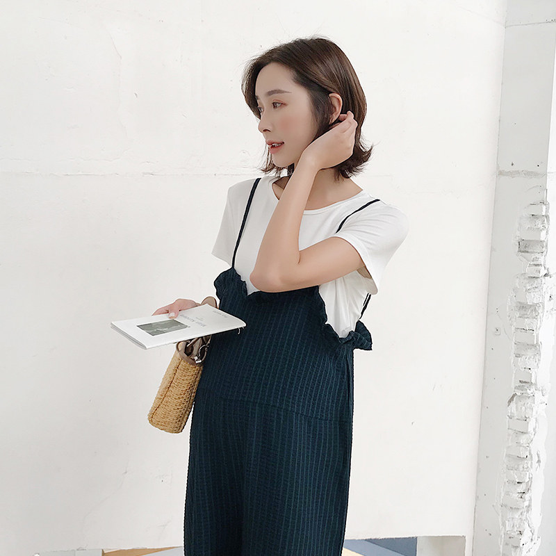 2019新款时尚夏装潮妈外穿七分裤 孕雅姿孕妇打底裤