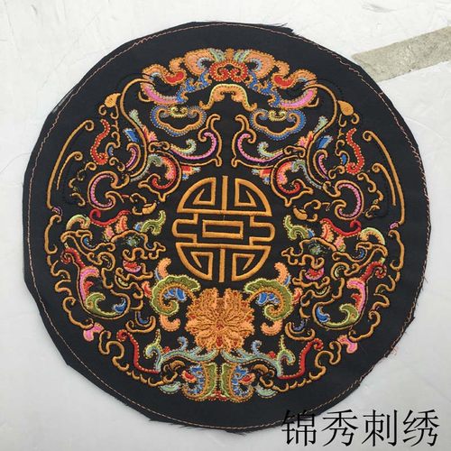 中国风清代文官补子特色礼品手工绣品老绣片京绣手工刺绣装饰画 - 图3