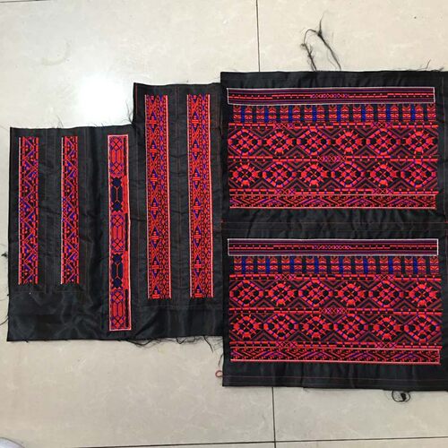 民族风机绣特色绣片 苗族工艺品仿手工刺绣 绣片 - 图2