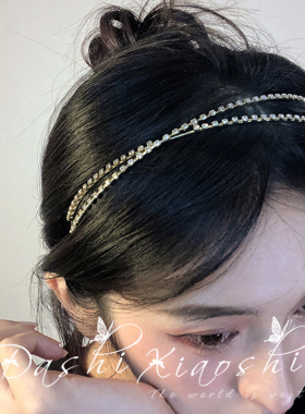 百搭外出细边发箍头箍