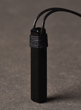 天然乌金黑曜石水晶吊坠