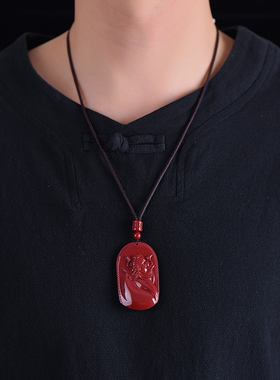 朱砂钟馗吊坠随身挂件项链饰品