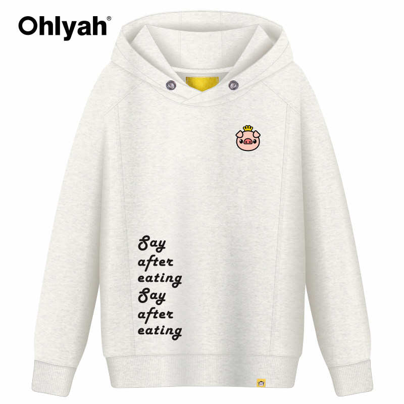 ohlyah连帽衫女情侣装红色纯棉卫衣 ohlyah卫衣/绒衫