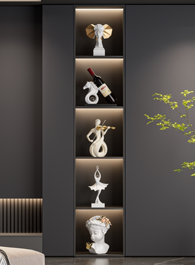 意式极简装饰柜组合客厅家居装饰