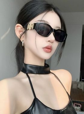 美式复古猫眼墨镜女款2025新款高级感方圆脸防紫外线近视太阳眼镜