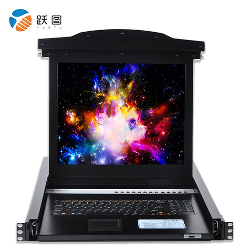 跃图ATE-2716远程ip控制KVM切换器16口17寸USB/PS2混接标准1U机架 - 图0