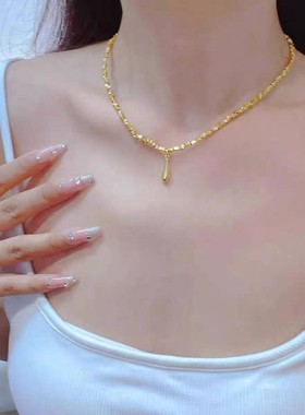 新款碎碎冰手链水滴项链送闺蜜