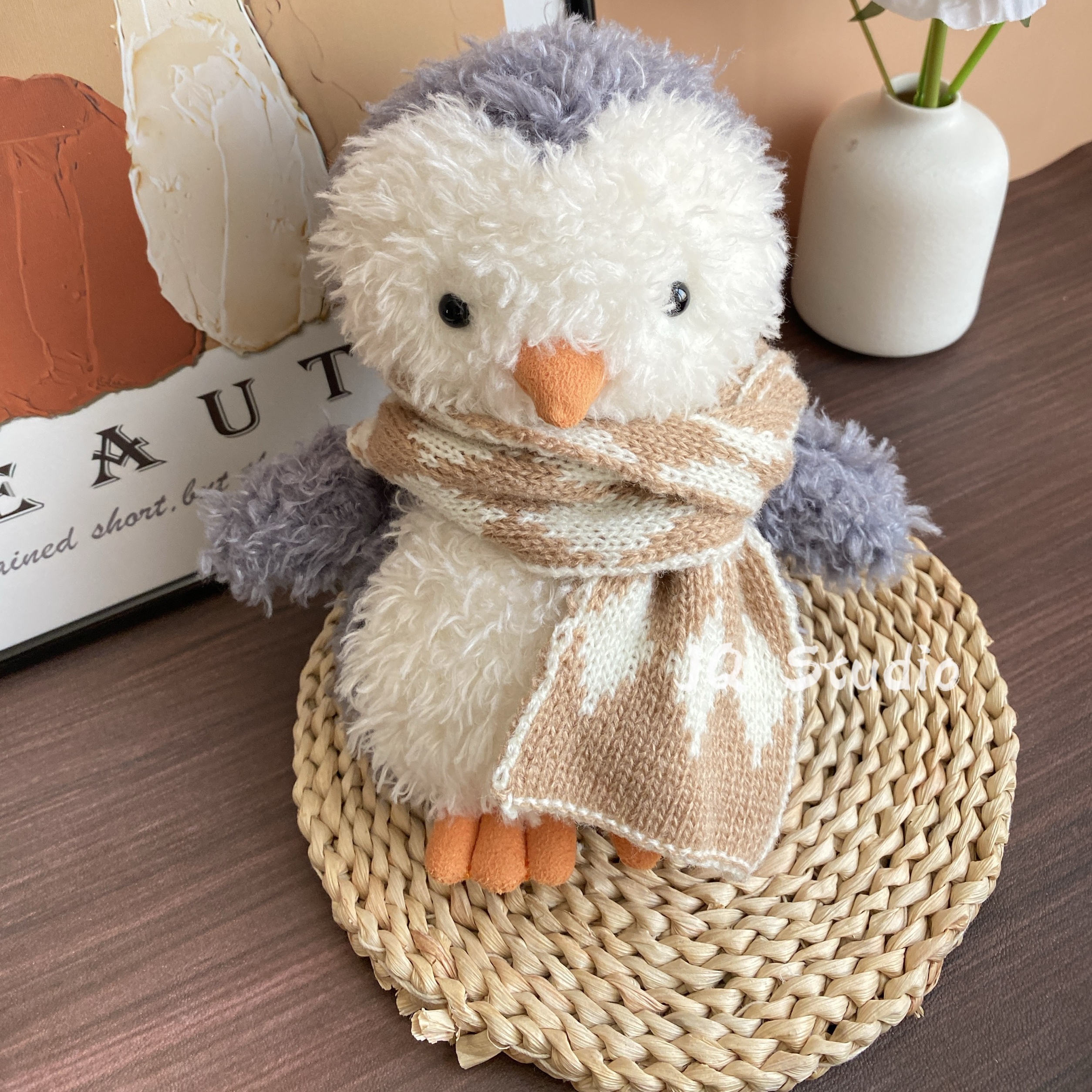 jellycat萌宠小企鹅18cm玩偶毛绒公仔玩具礼物娃衣20cm围巾帽子冬 - 图2