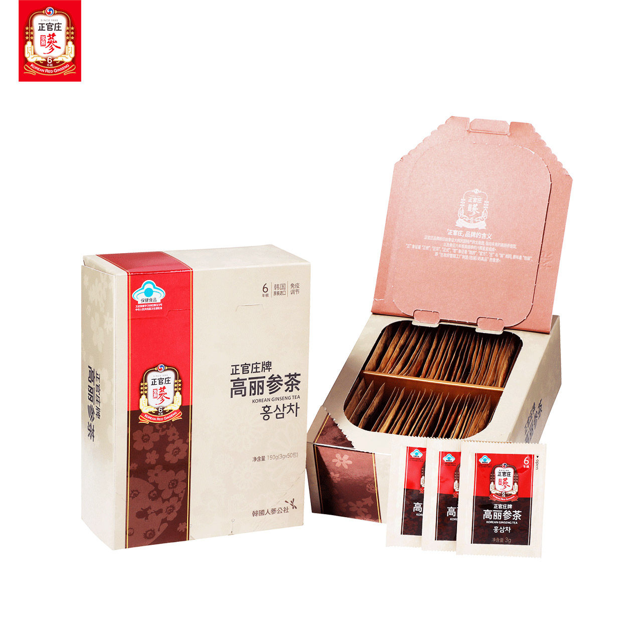 韩国正官庄旗舰店6年根高丽参茶 正官庄高丽参及其制品