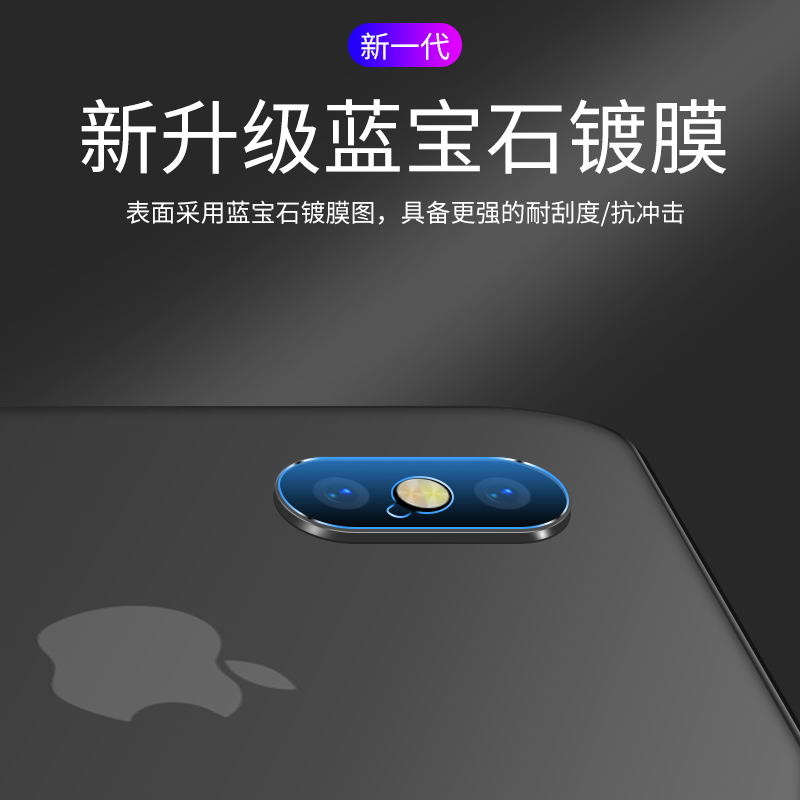 适用iPhonex镜头膜苹果xs后摄像头xr镜头贴iphonexsmax透明ipx保护圈镜头贴xsmax后背防摔相机XS贴膜iphonexr - 图0