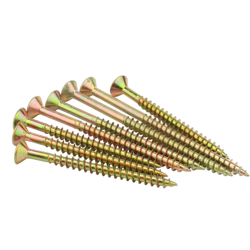 彩锌纤维钉加硬干壁钉十字平头自攻螺丝钉沉头木螺钉墙板钉M3M4M5 - 图1