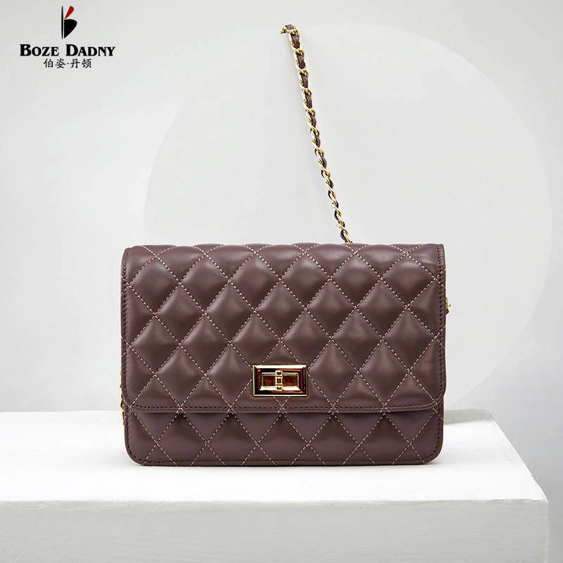2020夏天新款小香风菱格潮链条包包 bozedadny伯姿丹顿女士包袋