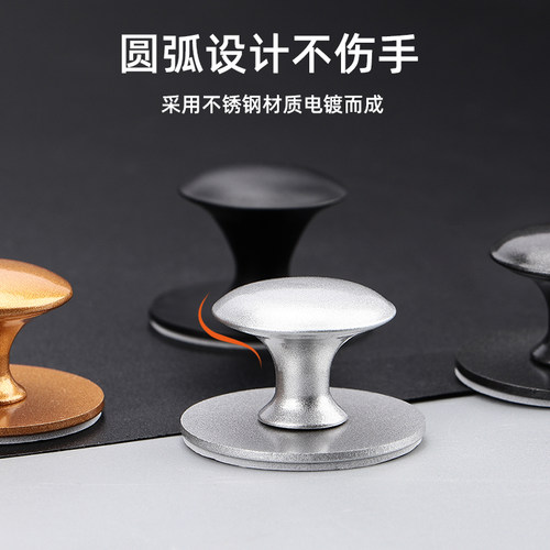 免打孔欧式单孔拉手现代简约床头柜衣柜玻璃门酒柜抽屉橱柜小把手 - 图2