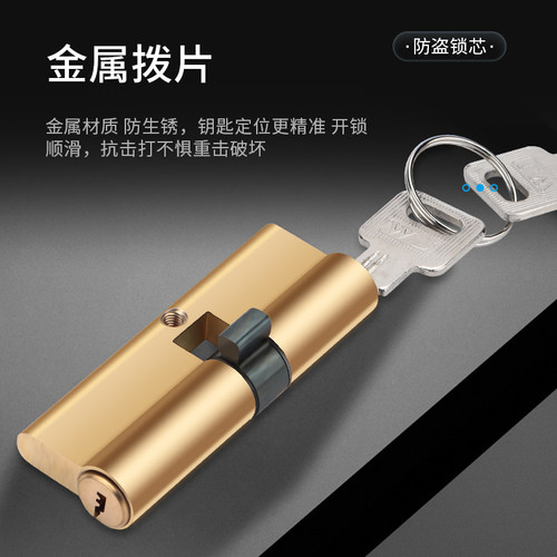 防盗门锁芯通用型家用老式入户门进户门大门专用配件大全锁心更换 - 图1