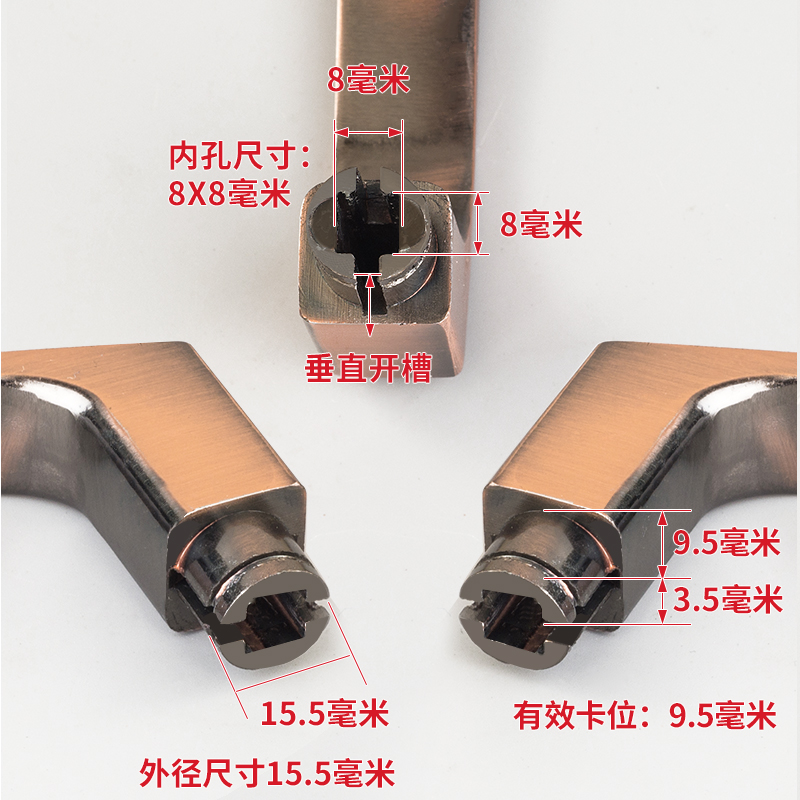 门把手手柄防盗门锁通用型手拉配件大全大门家用把柄房间入户卧室 - 图1