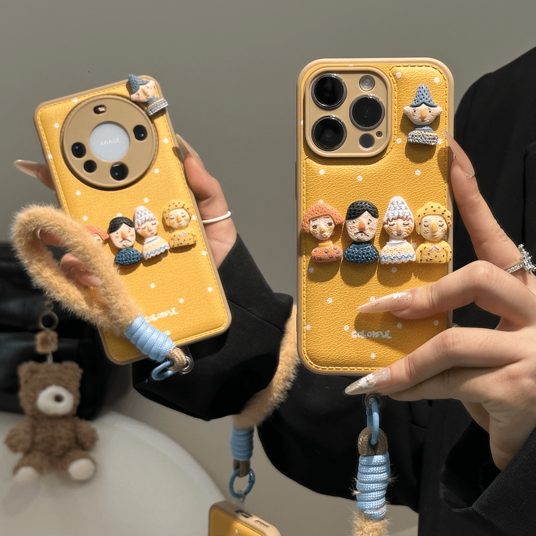 立体人偶公仔适用苹果17promax手机壳iPhone16/15新款华为mate70秋冬pura80女Reno14全包vivos30荣耀400小米