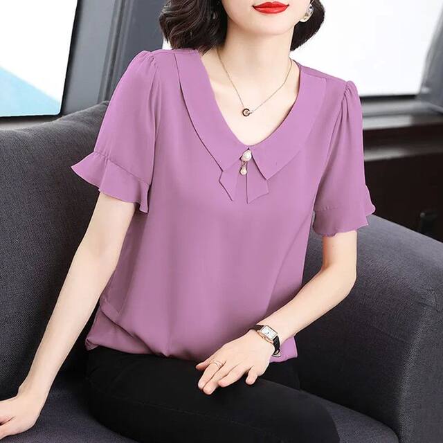 ເສື້ອ chiffon ຄົນອັບເດດ: ໃນລະດູຮ້ອນແລະຫຼຸດຜ່ອນອາຍຸທີ່ມີແຂນໃບ lotus