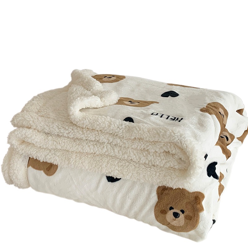 ins小毛毯冬季羊羔牛奶绒办公室披肩夏季沙发空调午睡毯单人盖被