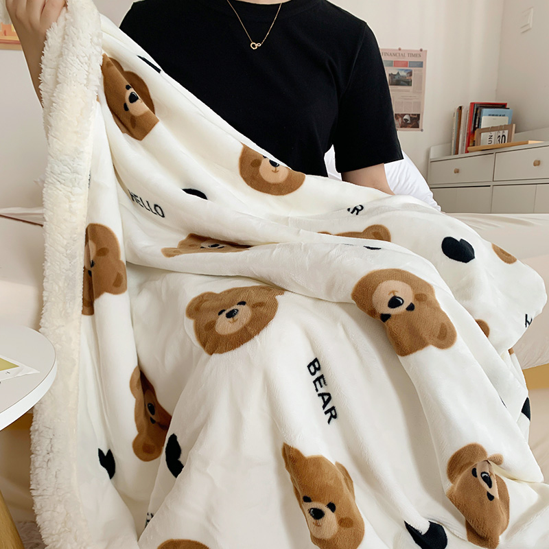 ins小毛毯冬季羊羔牛奶绒办公室披肩夏季沙发空调午睡毯单人盖被
