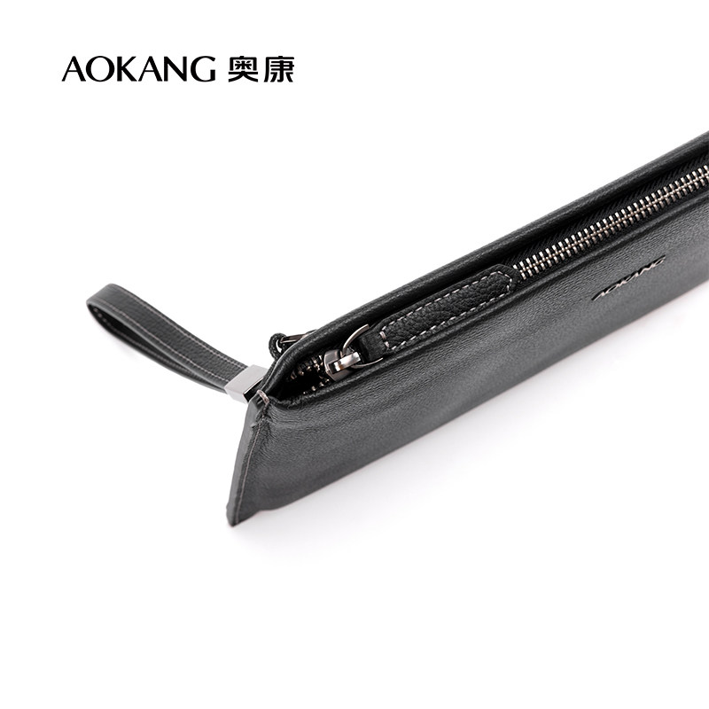 奥康男士真皮大容量信封包手拿包 奥康箱包男士包袋