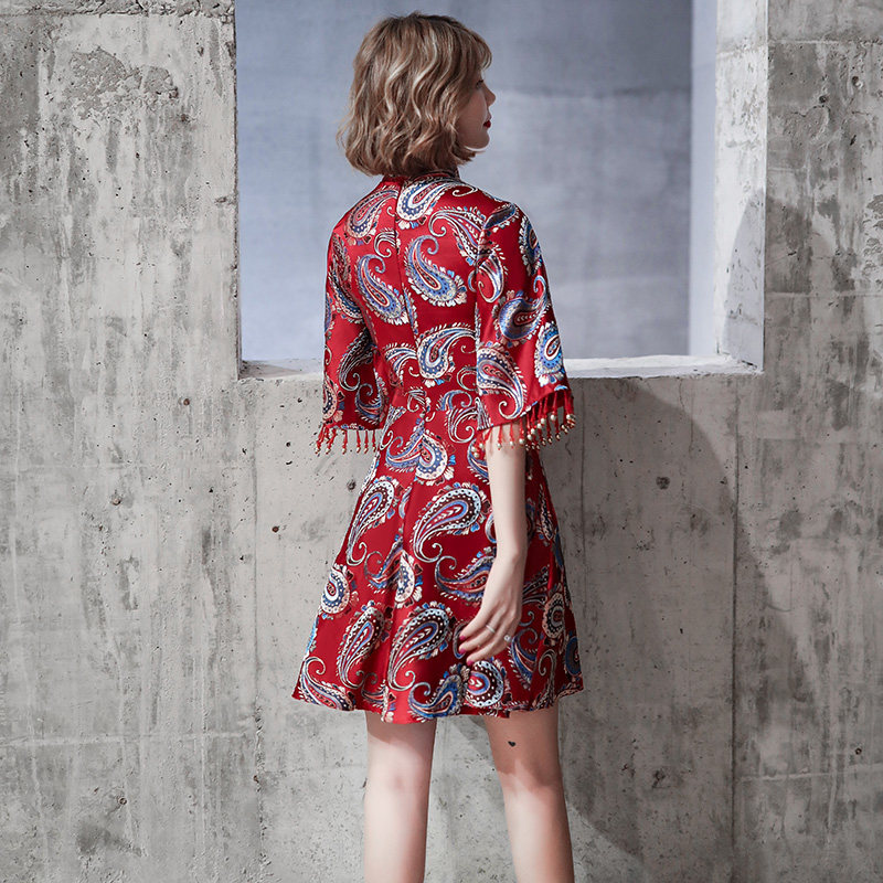 新娘2020新款秋季酒红色长袖敬酒服 法伦莎礼服/晚装