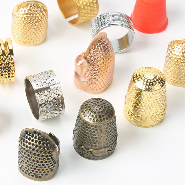 Old-fashioned home handmade DIY sewing thimble artifact needle thread anti-tie finger protection hand sewing hoop hand tool accessories