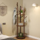 Solid wood rotating coat rack floor-standing coat rack