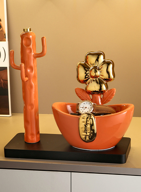 创意仙人掌钥匙收纳摆件