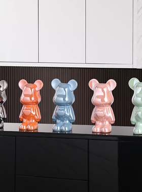 轻奢高级感暴力熊装饰品摆件