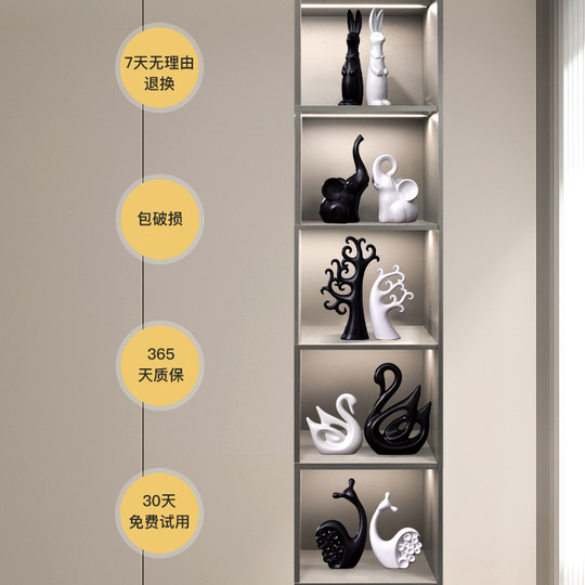 Adornos de decoración de gabinete de TV de gabinete de vino de cerámica nórdica