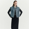 HAVVA stackable denim waistcoat for women