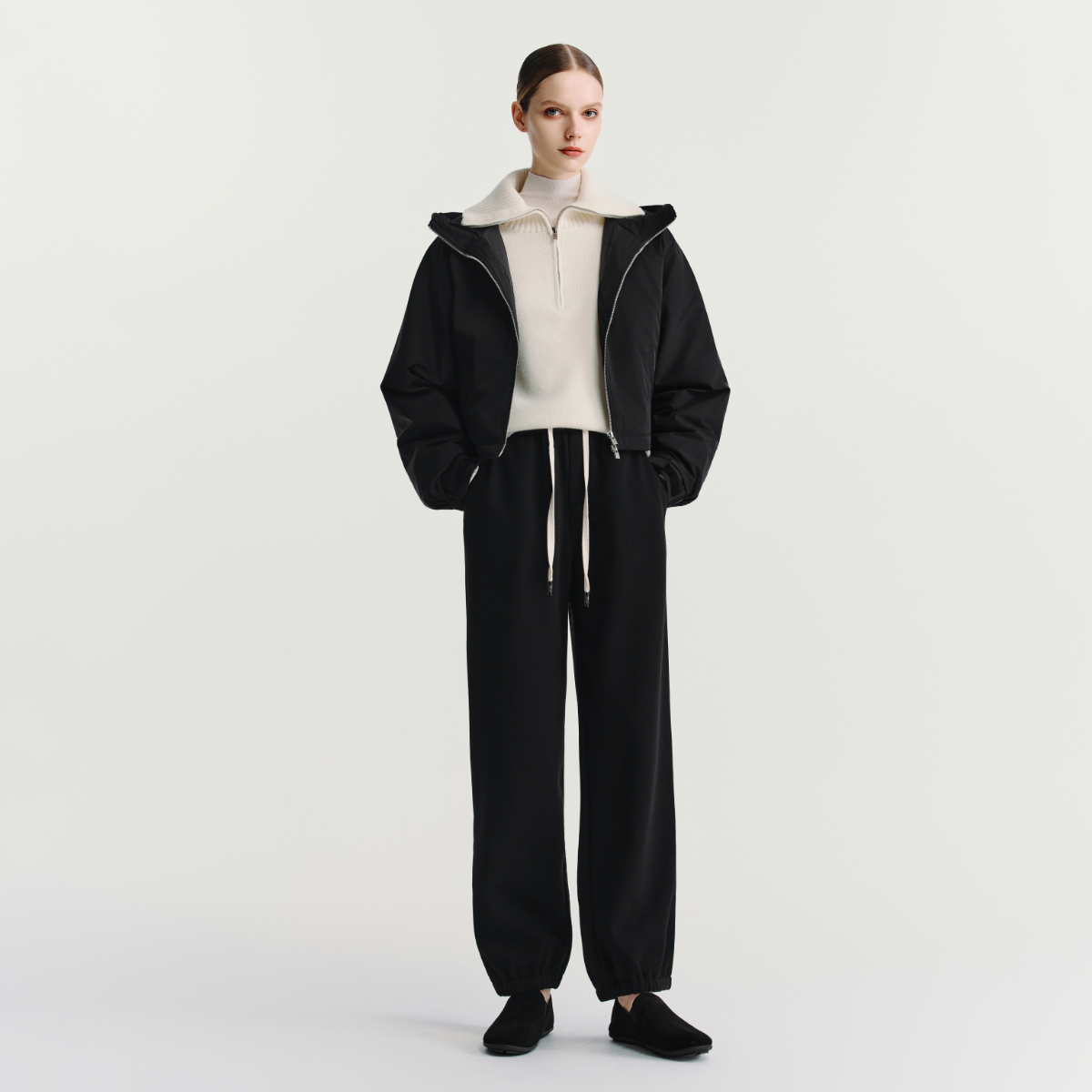 HAVVA束脚边线加绒加厚休闲卫裤抽绳松紧腰女裤子2025冬KX3-3785,淘宝优惠券,粉丝福利购,淘宝优惠卷