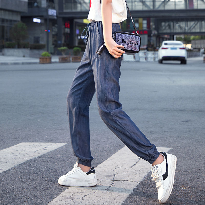 天丝夏季高腰胖mm200斤显瘦牛仔裤 朵玫雅服饰牛仔裤