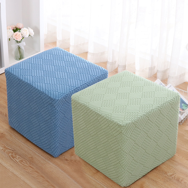 全包弹力针织凳套罩方形圆形皮墩保护罩皮墩子套家用凳套沙发凳子,淘宝优惠券,粉丝福利购,淘宝优惠卷