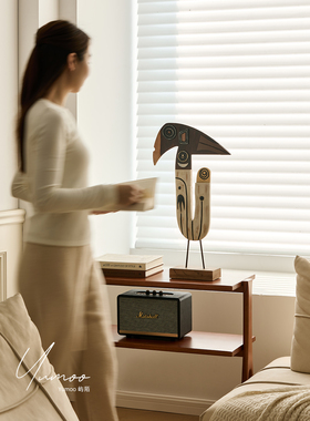 屿陌中古非洲图腾木雕装饰摆件家居客厅艺术品创意摆设