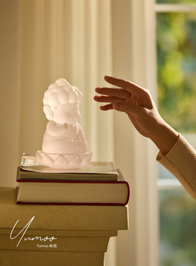 屿陌创意萌佛小新卡通佛像摆件家居玄关电视柜装饰品禅意氛围感