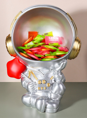 客厅钥匙收纳装饰宇航员摘星摆件