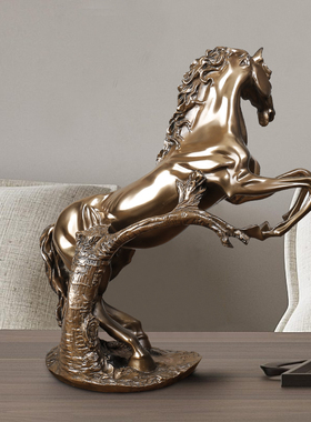 欧式仿古客厅办公桌面摆设战马