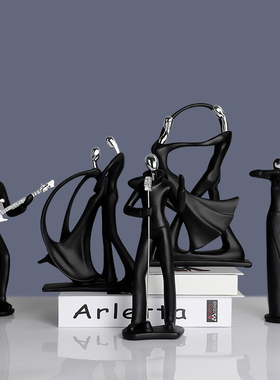 北欧风现代音乐人物卧室书房摆件