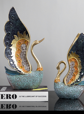 天鹅长颈鹿纪念日开业送礼摆件