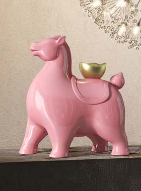 乔迁开业招财礼品马上有钱高级感抽象礼物客厅酒柜桌面装饰小摆件