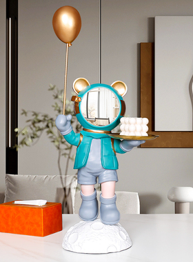 简约轻奢太空桌面摆件暴力熊玄关