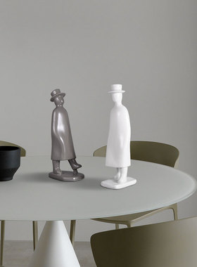 抽象人物书房玄关柜美式风小摆设