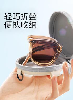 高清折叠墨镜女2023年新款高级感超轻防晒防紫外线近视偏光太阳镜