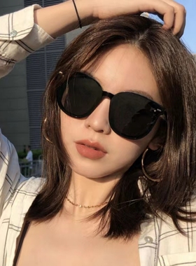 GM墨镜女戚薇同款太阳镜潮男士防紫外线开车专用防晒眼镜大脸显瘦