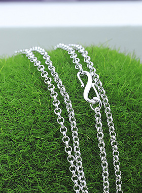 S925纯银O形链可刻字长款项链
